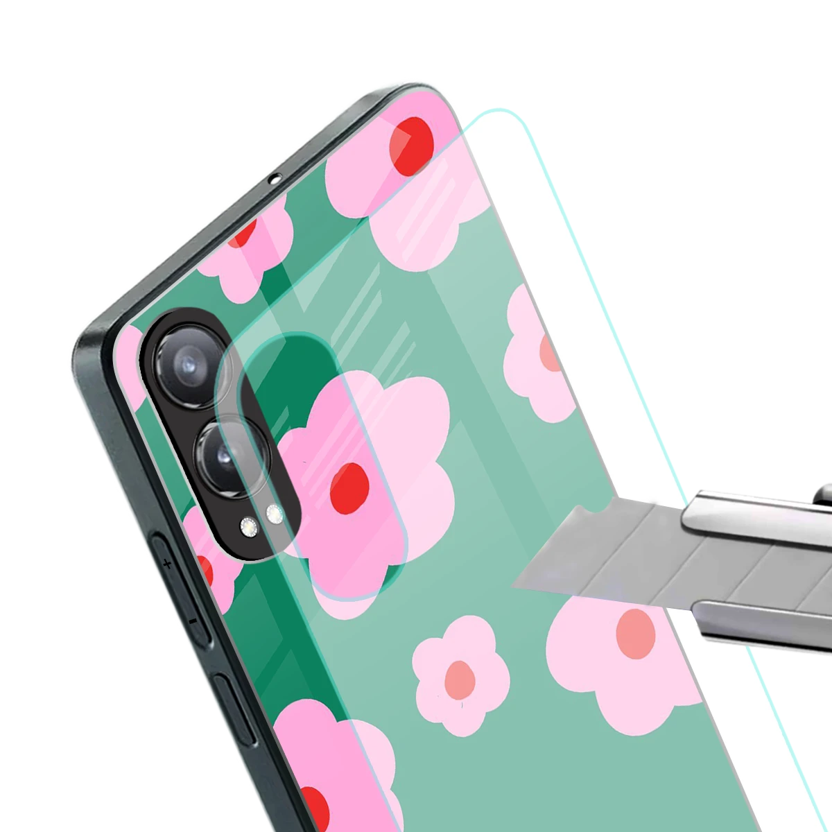 Pink Petal Parade stylish phone case for oneplus nord ce 4 lite | glossy glass and slim fit