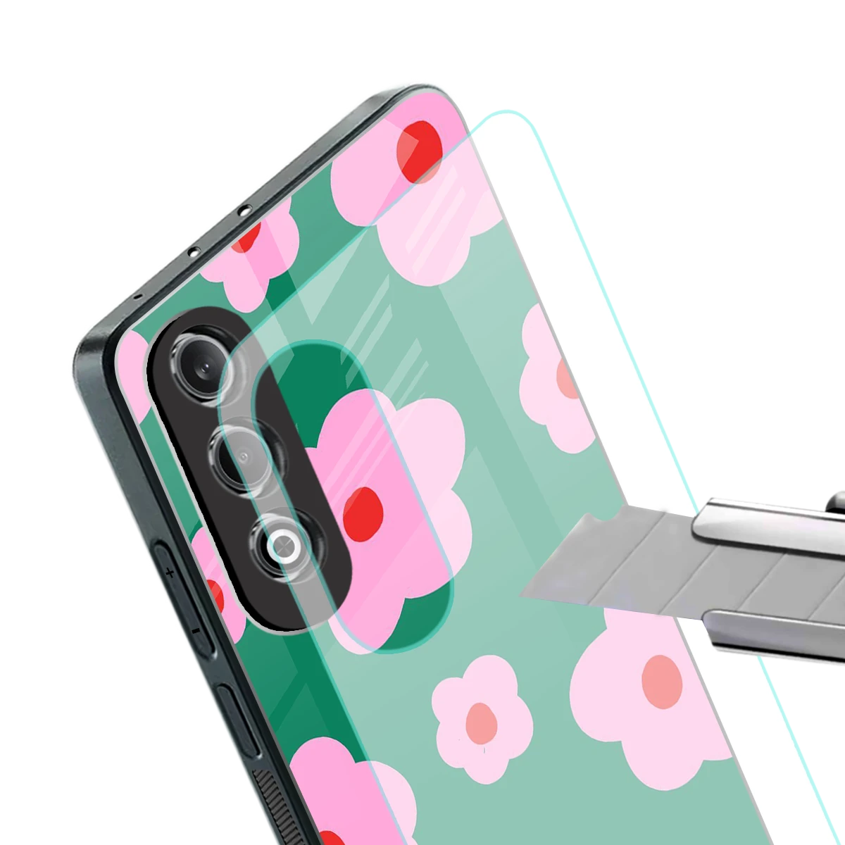 Pink Petal Parade stylish phone case for oneplus nord ce 4 | glossy glass and slim fit