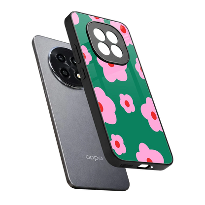 Pink Petal Parade sleek oppo f29 pro 5g cover with tempered glass back and TPU edges