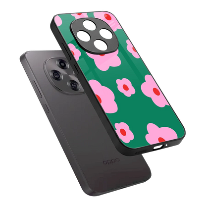 Pink Petal Parade sleek oppo f31 pro 5g cover with tempered glass back and TPU edges