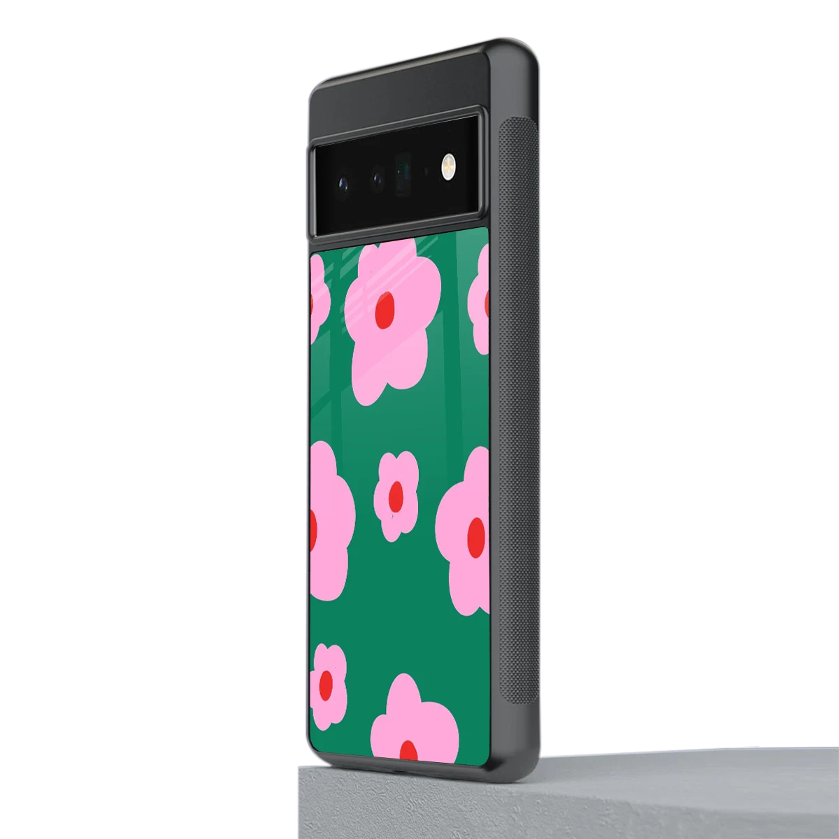 Pink Petal Parade stylish phone case for google pixel 6 pro | glossy glass and slim fit