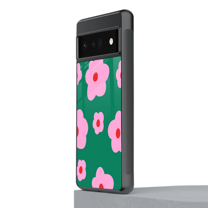 Pink Petal Parade stylish phone case for google pixel 6 pro | glossy glass and slim fit