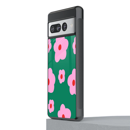 Pink Petal Parade stylish phone case for google pixel 7 pro | glossy glass and slim fit