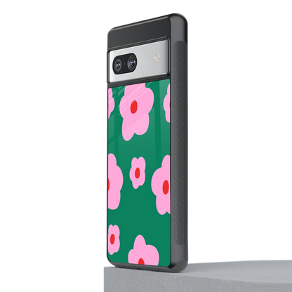 Pink Petal Parade stylish phone case for google pixel 7 | glossy glass and slim fit