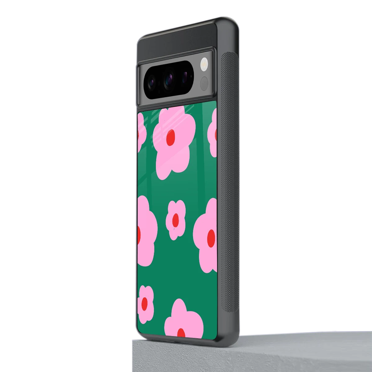 Pink Petal Parade stylish phone case for google pixel 8 pro | glossy glass and slim fit
