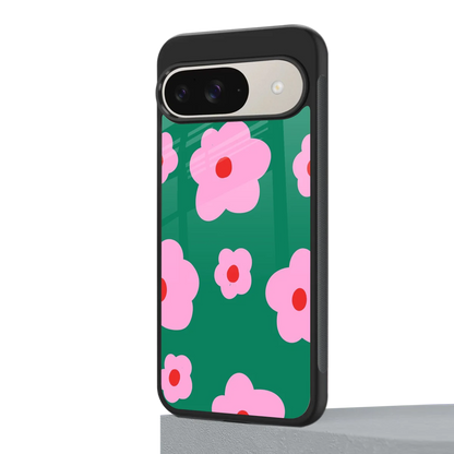 Pink Petal Parade google pixel 9 mobile cover | shockproof glass phone case