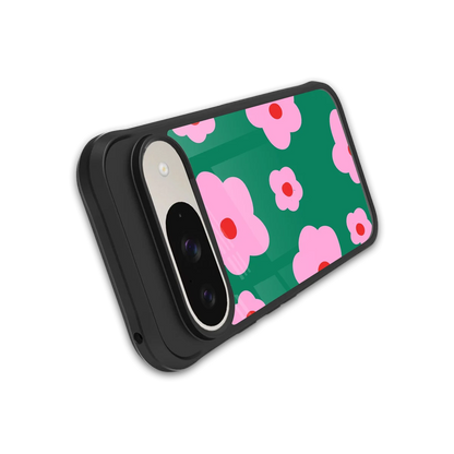 Pink Petal Parade stylish phone case for google pixel 9 | glossy glass and slim fit