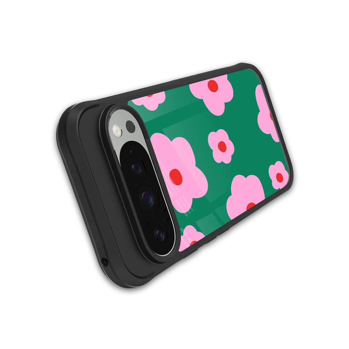 Pink Petal Parade stylish phone case for google pixel 9 pro | glossy glass and slim fit