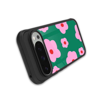 Pink Petal Parade stylish phone case for google pixel 9 pro | glossy glass and slim fit