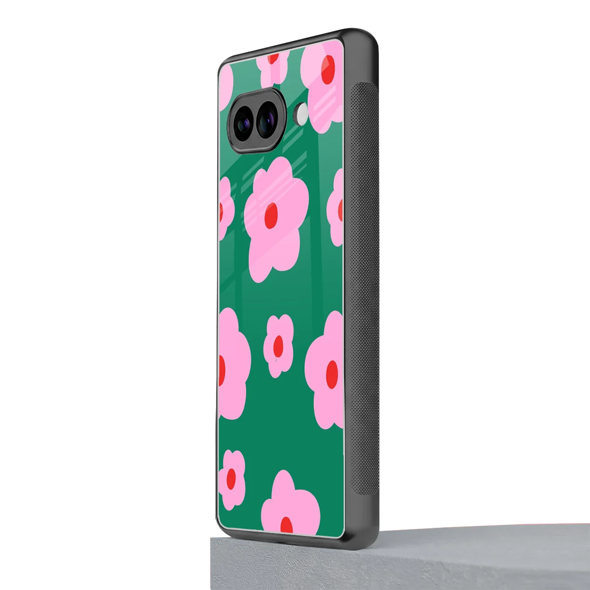 Pink Petal Parade google pixel 9a mobile cover | shockproof glass phone case