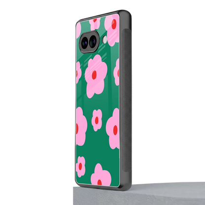 Pink Petal Parade google pixel 9a mobile cover | shockproof glass phone case