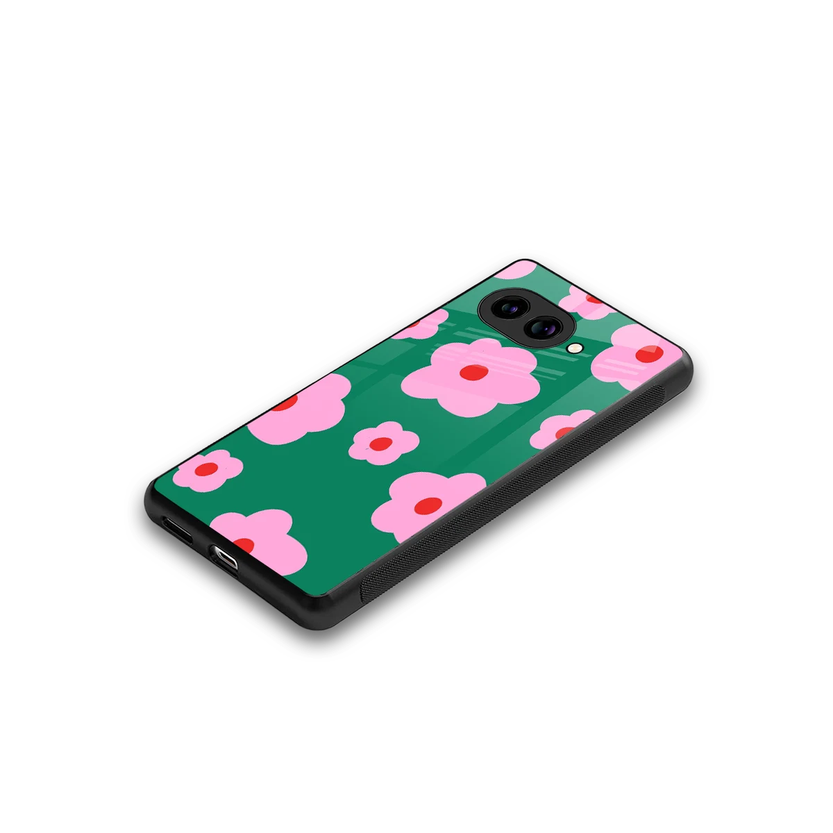 Pink Petal Parade stylish phone case for google pixel 9a | glossy glass and slim fit