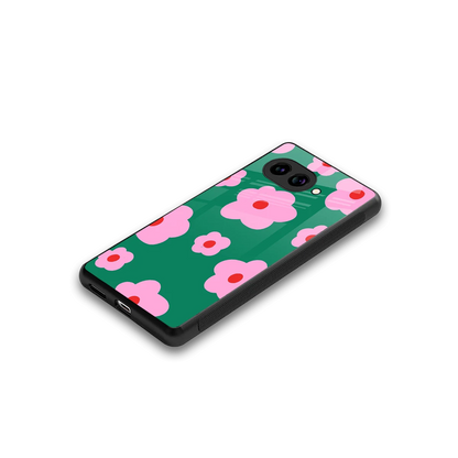 Pink Petal Parade stylish phone case for google pixel 9a | glossy glass and slim fit