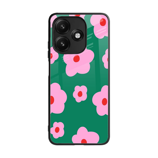 Pink Petal Parade back phone cover | glass case for redmi 12 5g