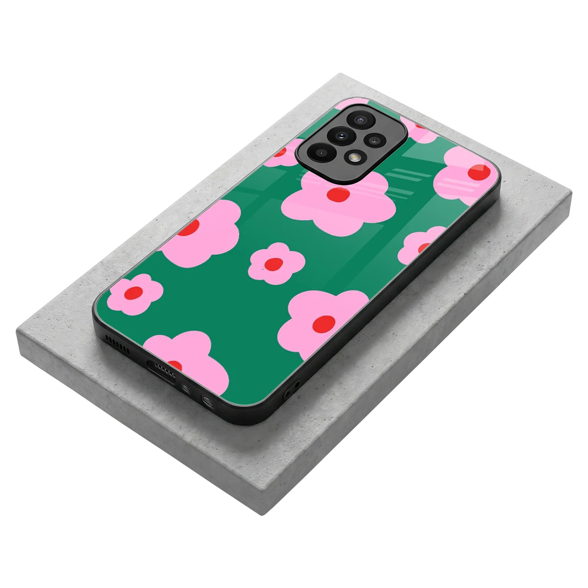 Pink Petal Parade stylish phone case for samsung galaxy a23 | glossy glass and slim fit