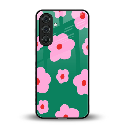 Pink Petal Parade back phone cover | glass case for samsung galaxy m36 5g