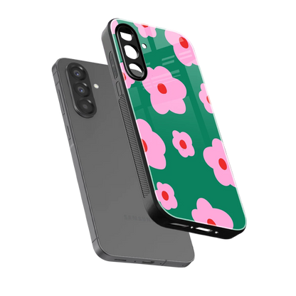 Pink Petal Parade sleek samsung galaxy a37 5g cover with tempered glass back and TPU edges