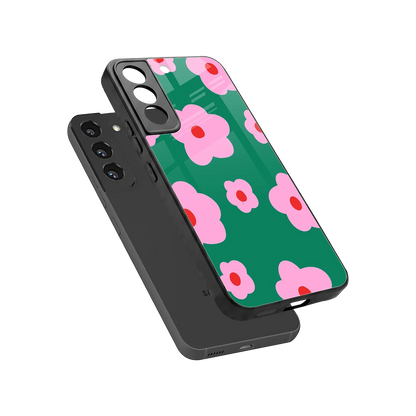 Pink Petal Parade sleek samsung galaxy s22 cover with tempered glass back and TPU edges