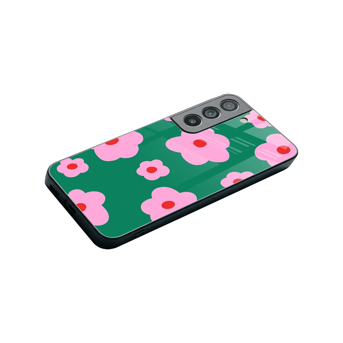 Pink Petal Parade stylish phone case for samsung galaxy s22 | glossy glass and slim fit