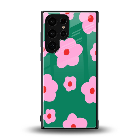 Pink Petal Parade back phone cover | glass case for samsung galaxy s24 ultra