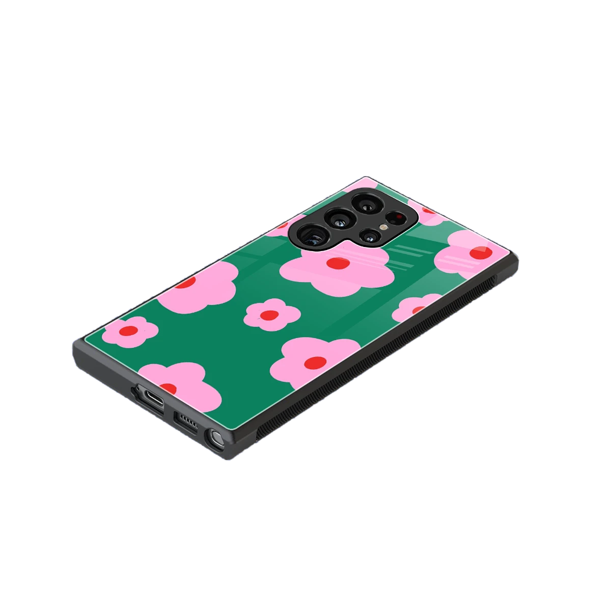 Pink Petal Parade stylish phone case for samsung galaxy s24 ultra | glossy glass and slim fit