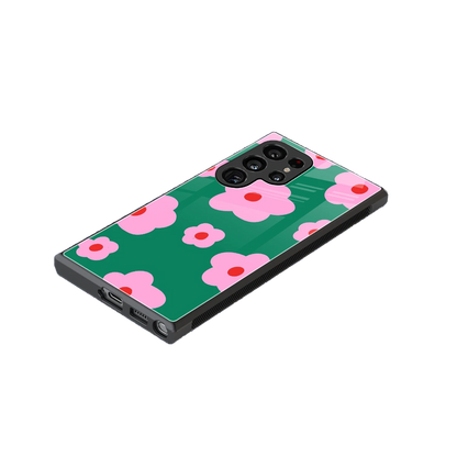Pink Petal Parade stylish phone case for samsung galaxy s24 ultra | glossy glass and slim fit