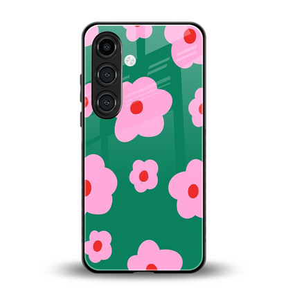 Pink Petal Parade back phone cover | glass case for samsung galaxy s24