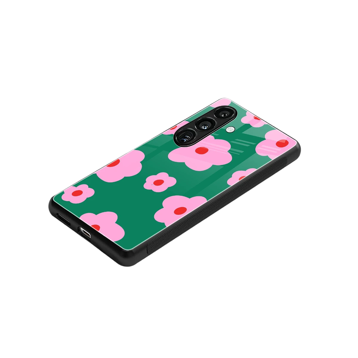 Pink Petal Parade stylish phone case for samsung galaxy s24 | glossy glass and slim fit