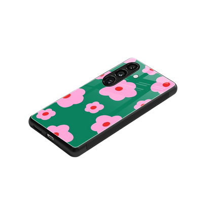 Pink Petal Parade stylish phone case for samsung galaxy s24 | glossy glass and slim fit
