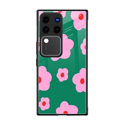 Pink Petal Parade back phone cover | glass case forvivo v30 pro