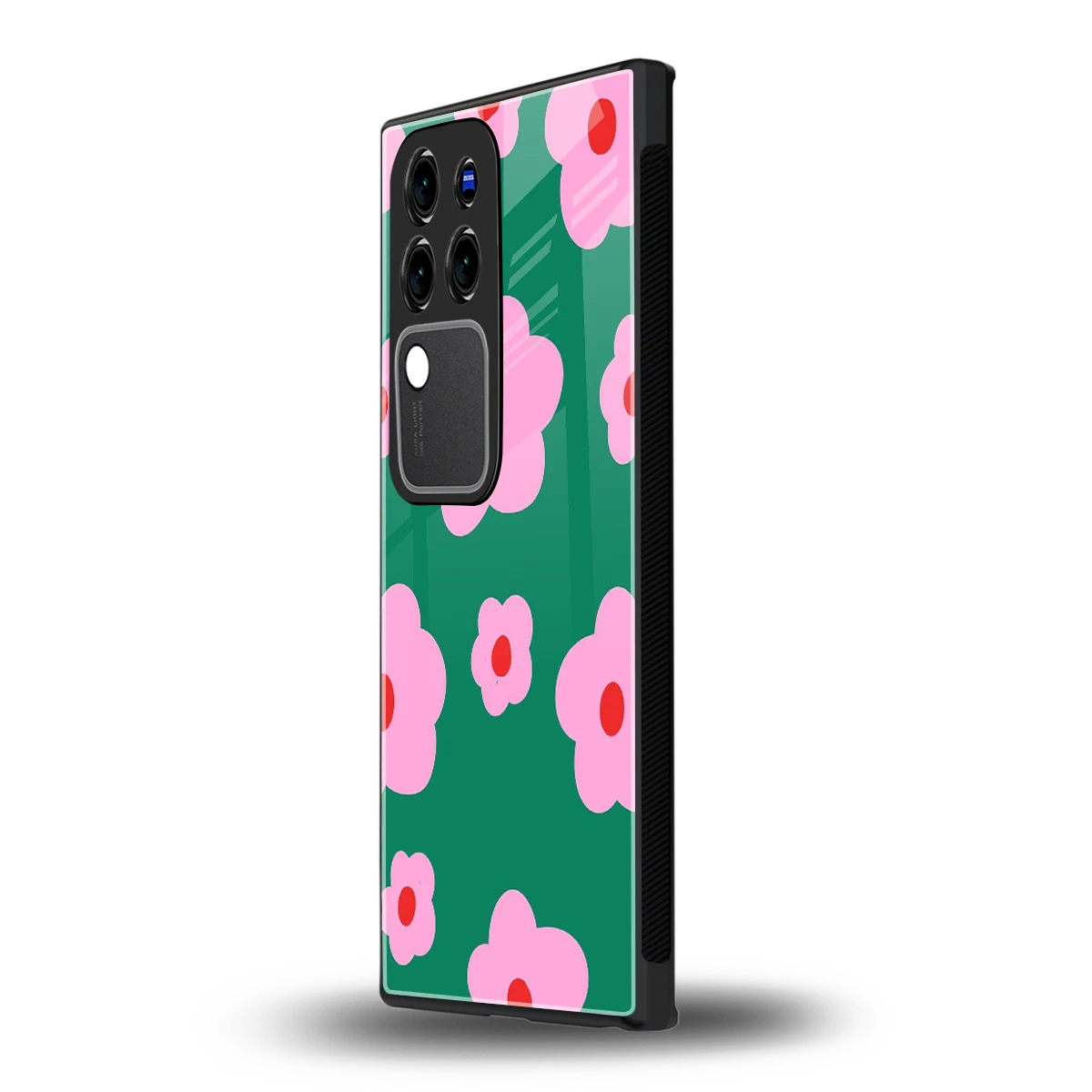Pink Petal Paradevivo v30 pro mobile cover | shockproof glass phone case