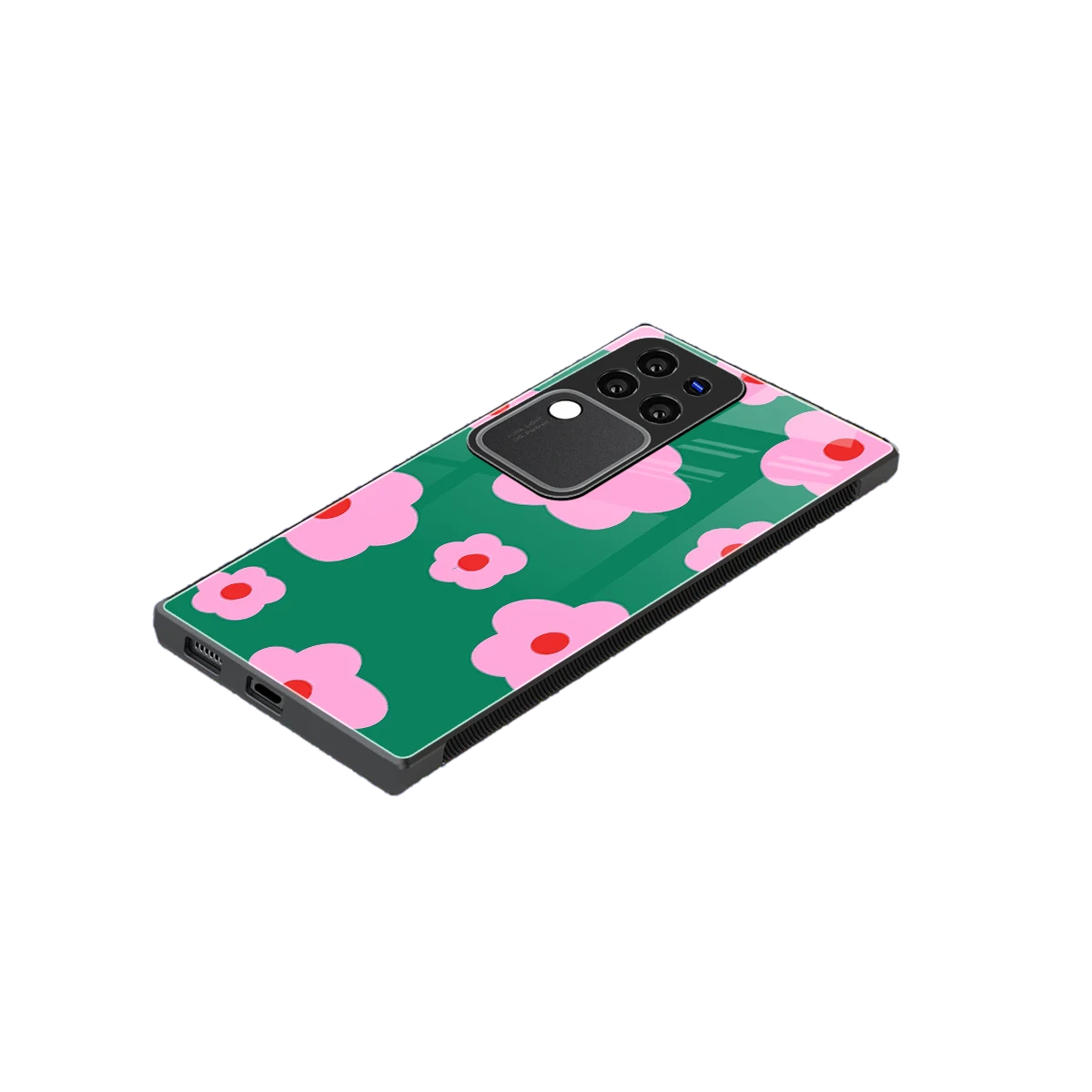 Pink Petal Parade stylish phone case forvivo v30 pro | glossy glass and slim fit