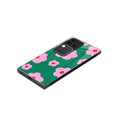 Pink Petal Parade stylish phone case forvivo v30 pro | glossy glass and slim fit