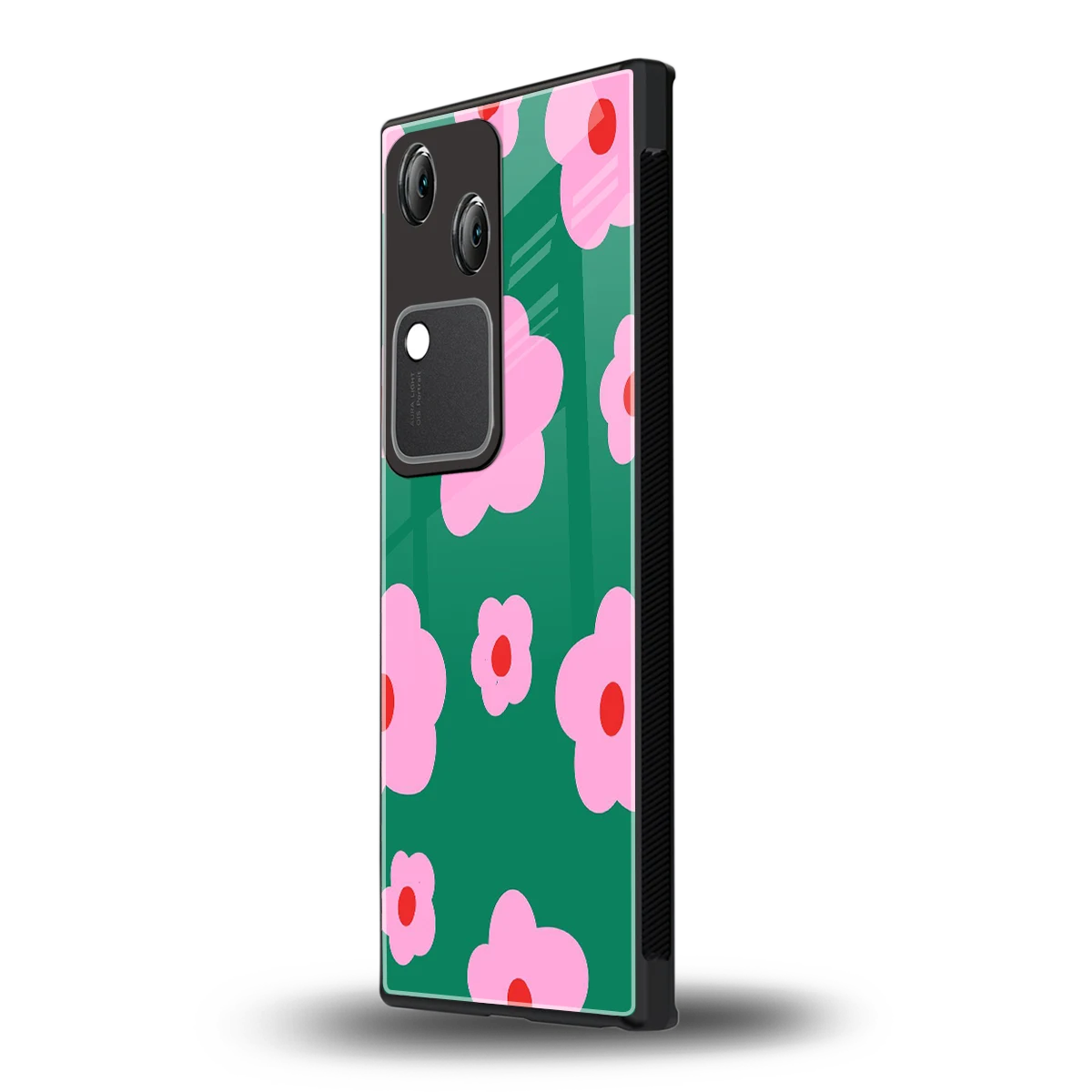 Pink Petal Parade vivo v30 mobile cover | shockproof glass phone case