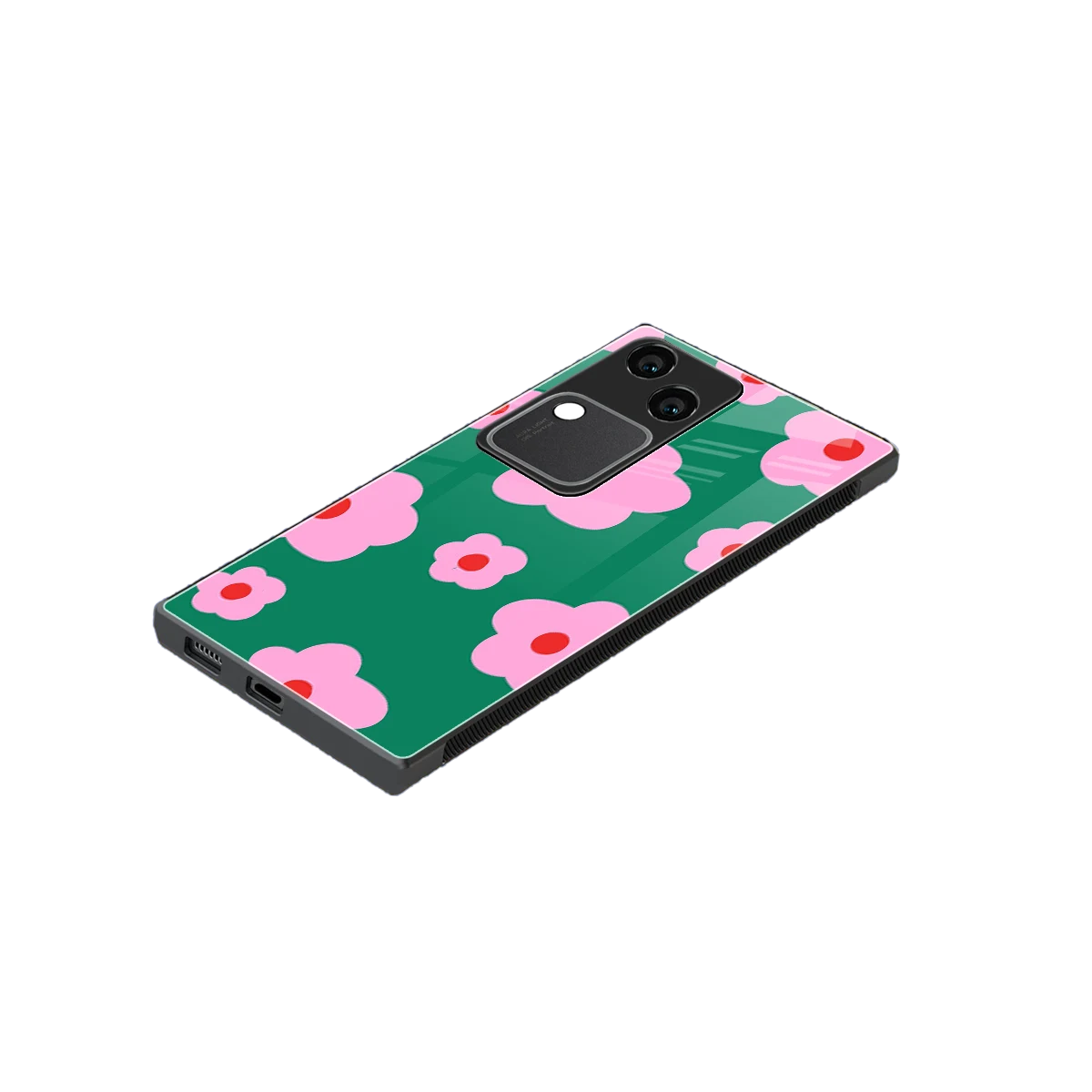 Pink Petal Parade stylish phone case for vivo v30 | glossy glass and slim fit