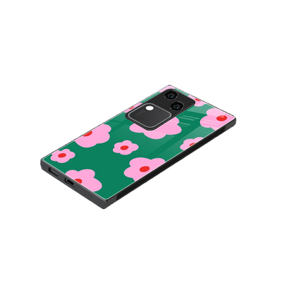 Pink Petal Parade stylish phone case for vivo v30 | glossy glass and slim fit