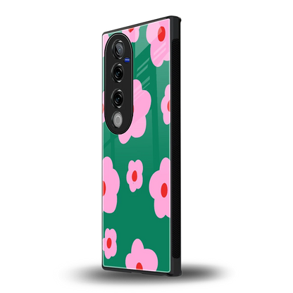 Pink Petal Parade vivo v40 pro mobile cover | shockproof glass phone case