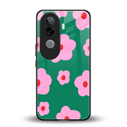 Pink Petal Parade back phone cover | glass case for vivo v40e