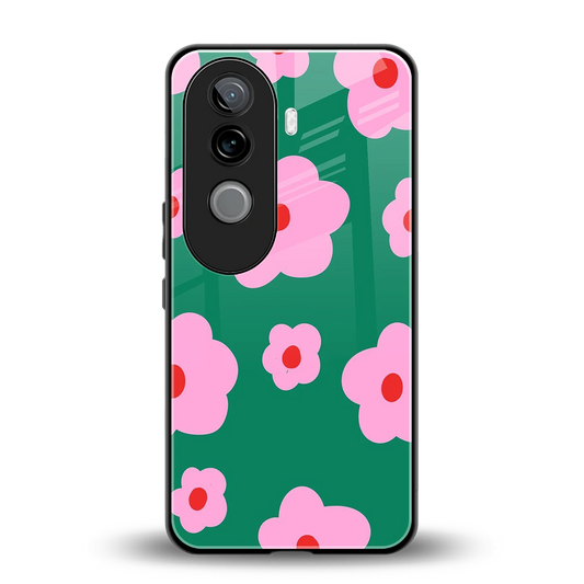 Pink Petal Parade back phone cover | glass case for vivo v40e