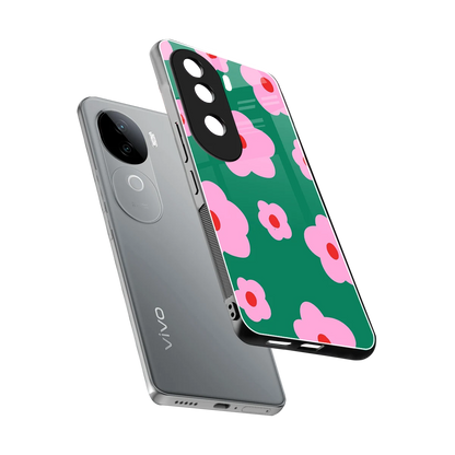 Pink Petal Parade sleek vivo v40e cover with tempered glass back and TPU edges