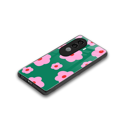 Pink Petal Parade stylish phone case for vivo v40e | glossy glass and slim fit