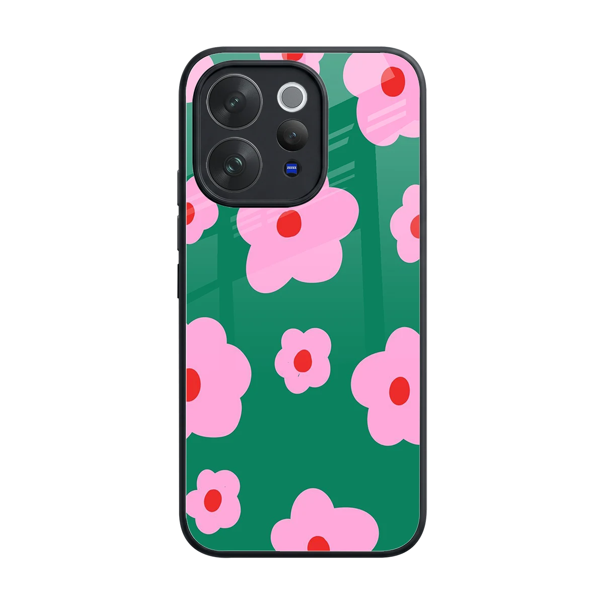 Pink Petal Parade back phone cover | glass case for vivo v70 elite