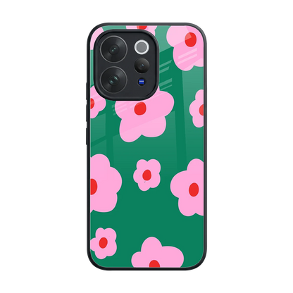 Pink Petal Parade back phone cover | glass case for vivo v70 elite