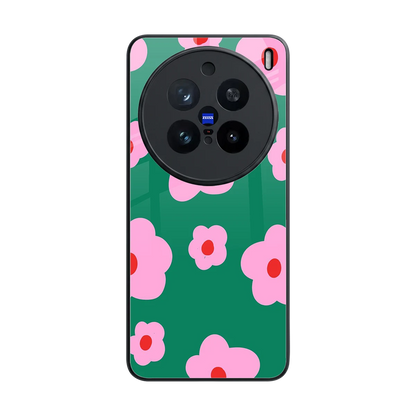 Pink Petal Parade back phone cover | glass case for vivo x200 pro