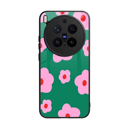 Pink Petal Parade back phone cover | glass case for vivo x300 pro