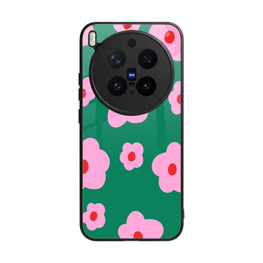 Pink Petal Parade back phone cover | glass case for vivo x300 pro