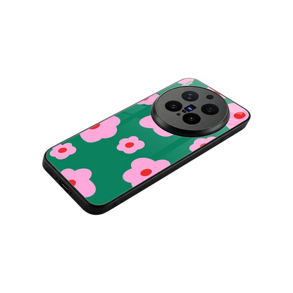 Pink Petal Parade stylish phone case for vivo x300 pro | glossy glass and slim fit