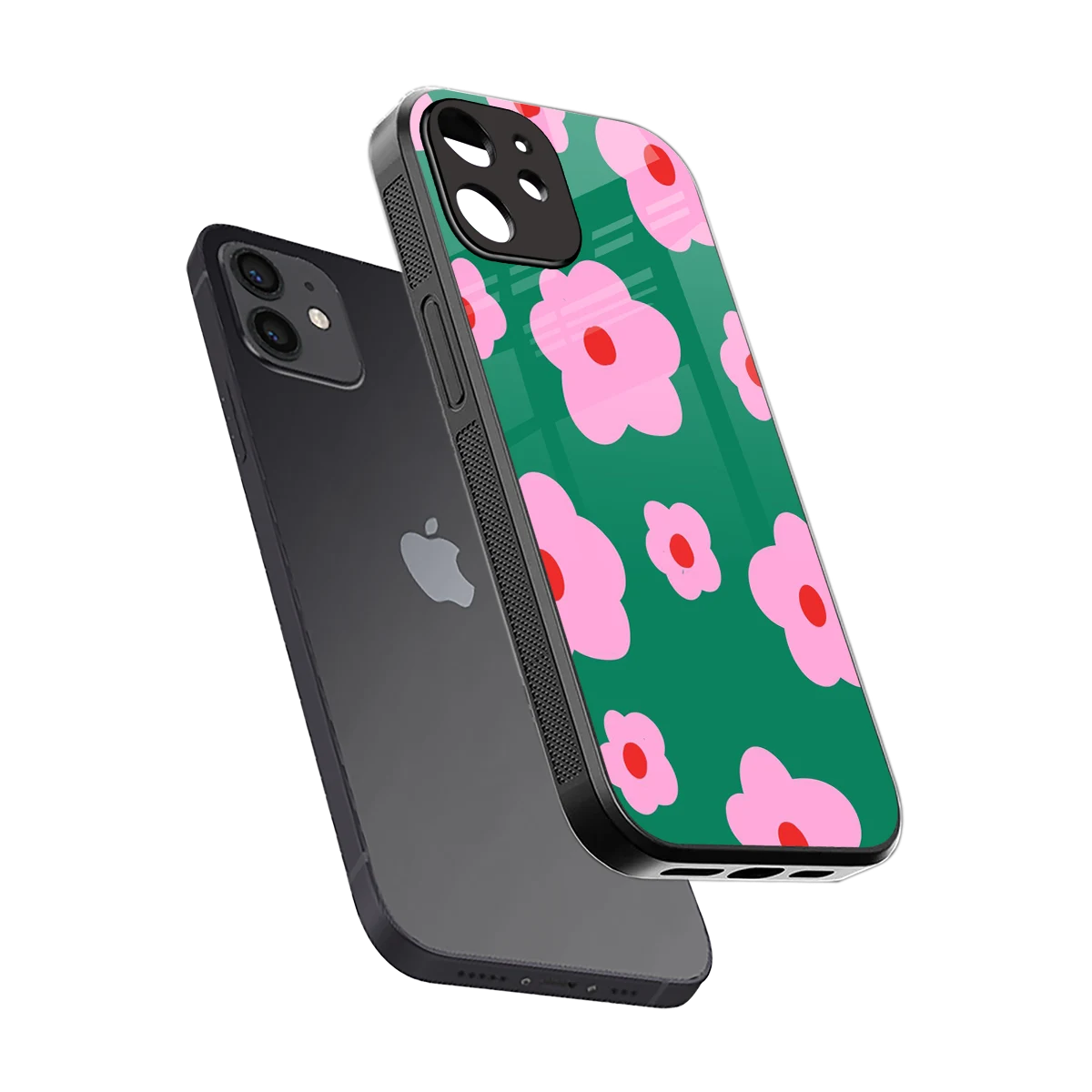 Pink Petal Parade sleek iphone 11 cover with tempered glass back and TPU edges