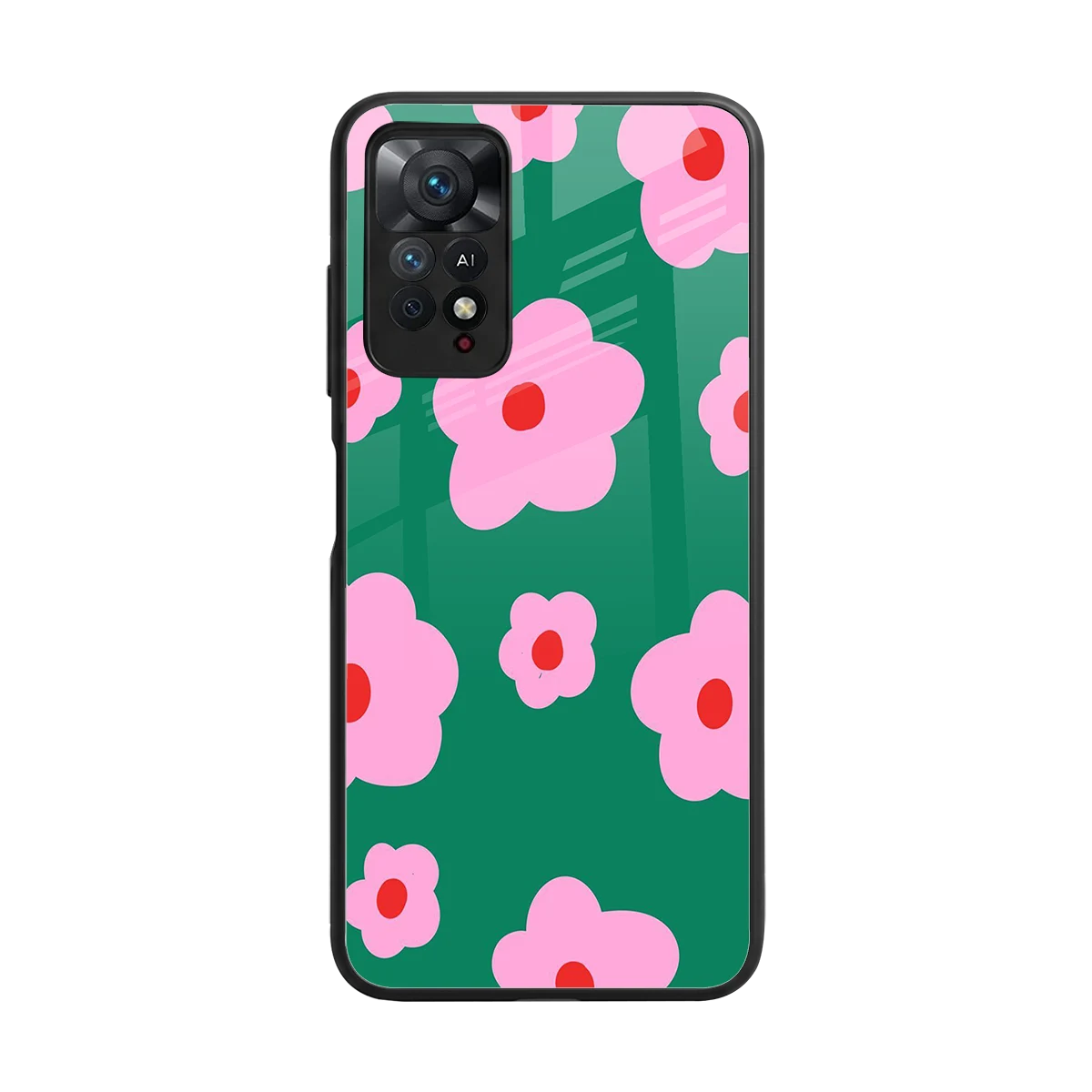 Pink Petal Parade back phone cover | glass case for redmi note 11 pro