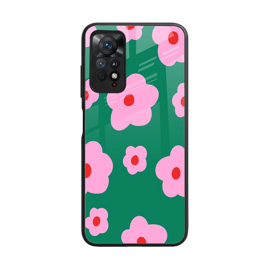 Pink Petal Parade back phone cover | glass case for redmi note 11 pro